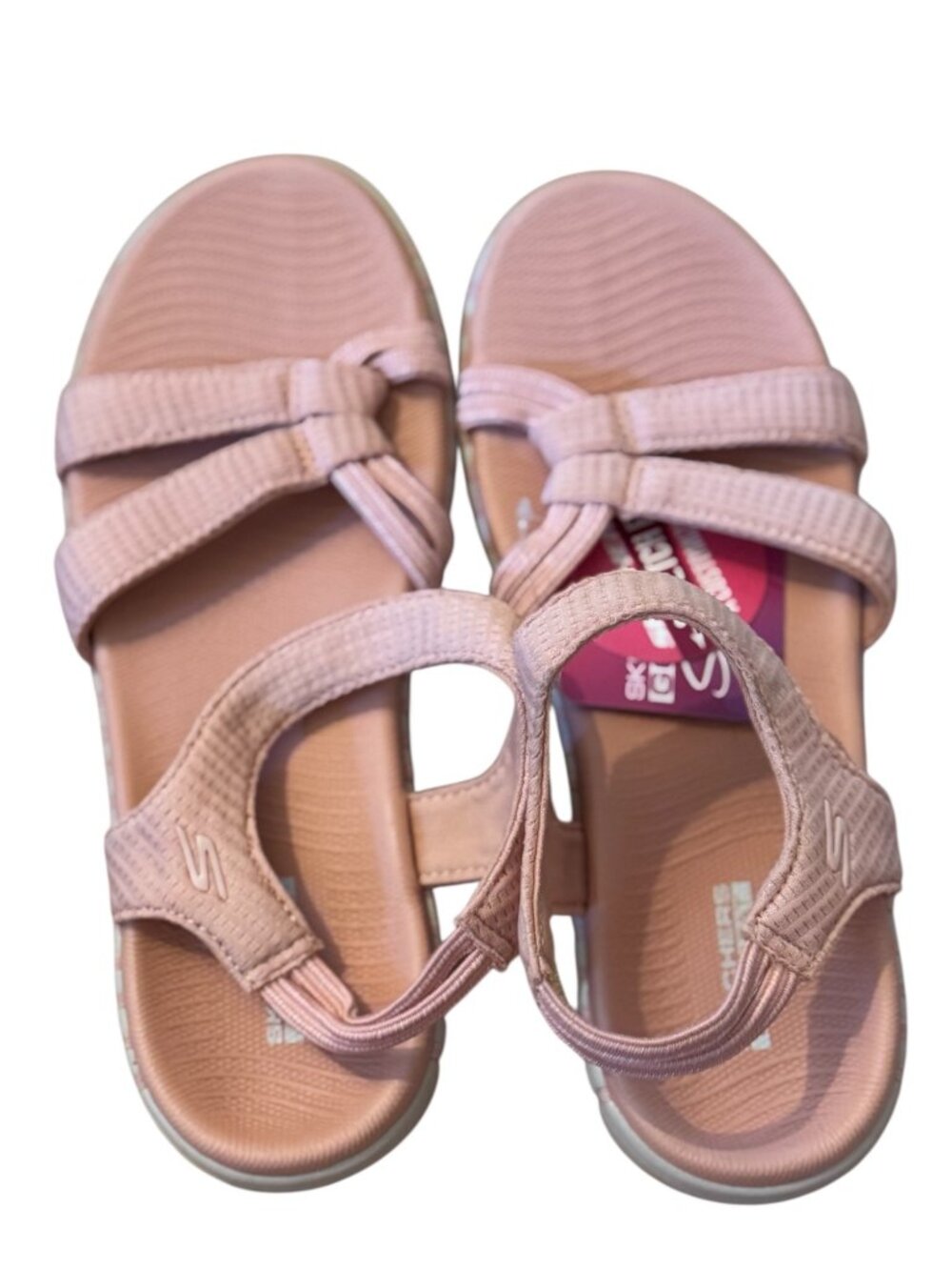 Skechers GOwalk Pink Sport Sandals Womens US 6 EU 36 Adjustable Comfort Shoes